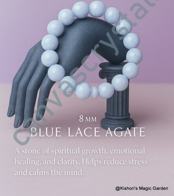 Blue Lace Agate Bracelet -Calm & Clarity Series