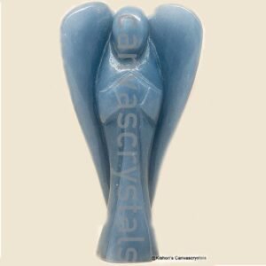 Angelite Blue-Grey Gemstone Angel (8cm, 38g) – ethically sourced collectible, Premium quality