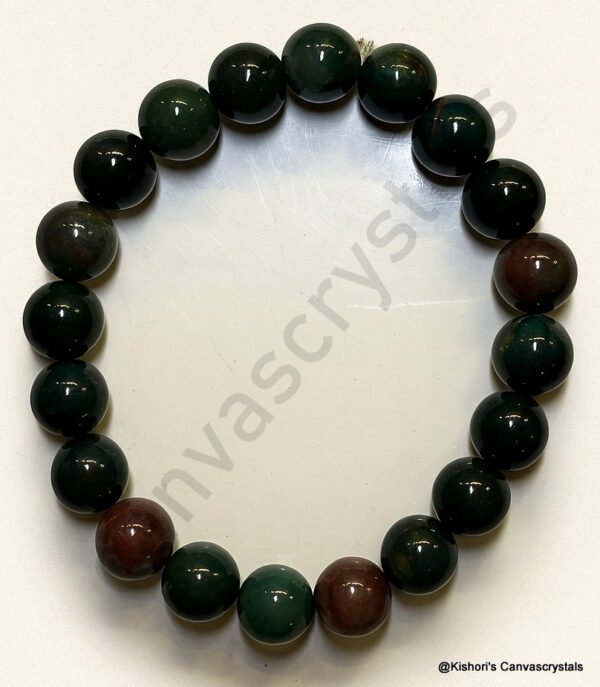 Natural Bloodstone Crystal Power Bracelet Series (10mm Beads) - Mind, Body and Soul Bracelet - Image 2