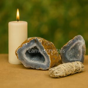 Blue Chalcedony Geode Raw – 197 gms, Natural Mind, Body, Soul Collection