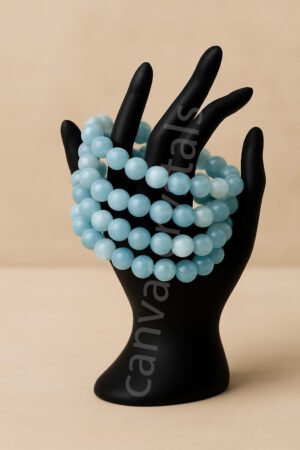 Natural Blue Onyx Bracelet 8mm – Calm • Focus • Protection, Mind-Body-Soul bracelet
