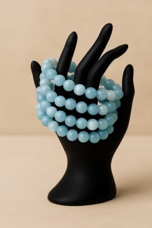 Natural Blue Onyx Bracelet 8mm – Calm • Focus • Protection, Mind-Body-Soul bracelet