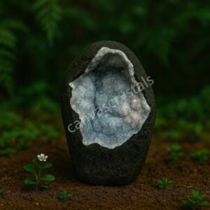 Blue & Pink Chalcedony Geode (219 g) – rare natural Gemstone cluster