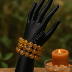 Natural Citrine Bracelet – Joy & Abundance, 10mm, Brazilian Mind, Body & Soul Series