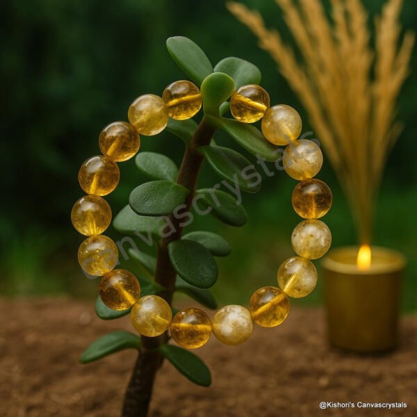 Natural Citrine Bracelet – Joy & Abundance, 10mm, Brazilian Mind, Body & Soul Series - Image 2