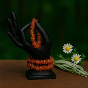 Natural Carnelian Chip Bracelet – Vitality • Courage • Creativity, Mind/Body/Soul Series