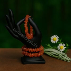 Natural Carnelian Chip Bracelet – Vitality • Courage • Creativity, Mind/Body/Soul Series