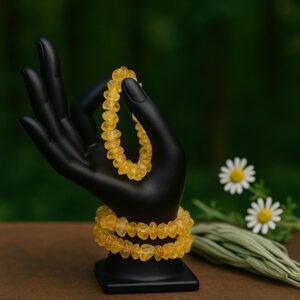 Natural Citrine Bracelet – Joy & Abundance, 10mm, Brazilian Mind, Body & Soul Series