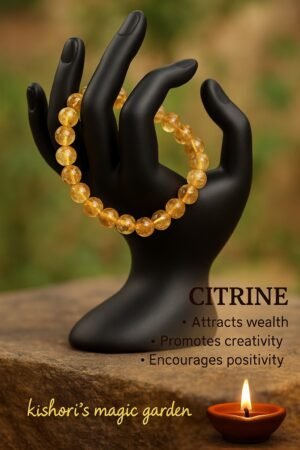 Natural Citrine Bracelet – Joy & Abundance, 8mm, Mind, Body and Soul series