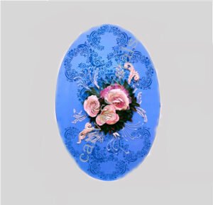Forest Roses-27 in x 18 in oval wood