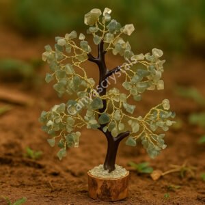 Green Jade Gemstone Tree (5.5 in, 200 beads)- prosperity & harmony cluster, Natural Mind, Body, Soul Collection