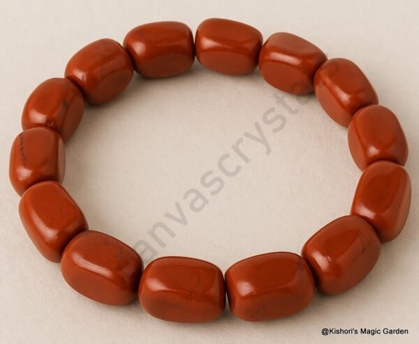 Red Jasper Bracelet – Tumbled big (Grounding & Strength), Mind, Body and Soul Series - Image 2