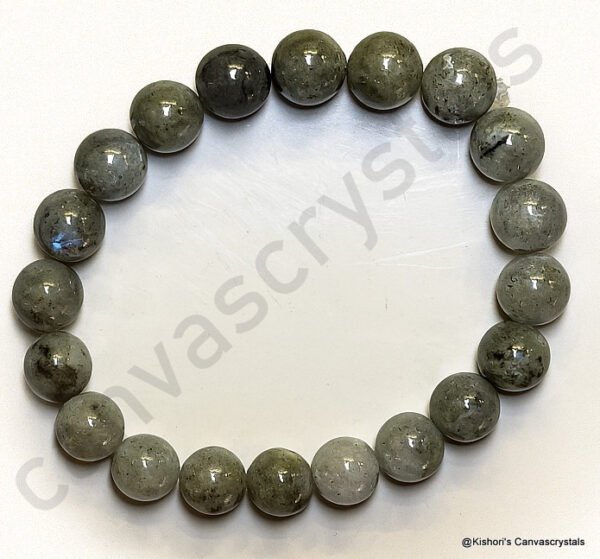 Natural Labradorite 10mm Bead Intuition Bracelet – Premium Grade, Mind, body and soul series - Image 2