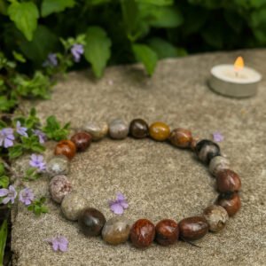 Mexican Lace Agate Tumbled Bracelet – Harmony • Stability • Inner Joy, Mind-Body-Soul Series