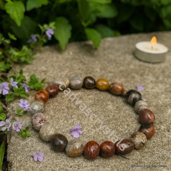 Mexican Lace Agate Tumbled Bracelet – Harmony • Stability • Inner Joy, Mind-Body-Soul Series