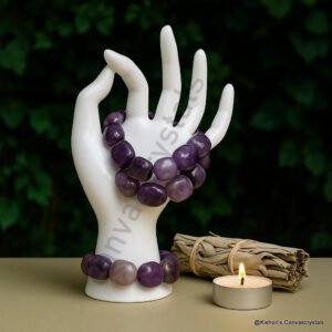 Natural Amethyst Tumble Bracelet – Mind, Body & Soul Serenity Series Crystal Bracelet