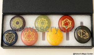 Gemstone Mind-Body Balancing Palm-stone Set – Natural Mind, Body, Soul Collection of 7 Unique palm-stones