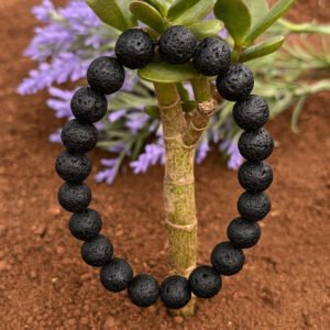 Natural Lava 8 mm Diffuser Bracelet – Strength • Grounding • Protection, Mind, Body, Soul bracelet for daily wear