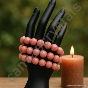 Rhodochrosite 10mm Natural Bead Bracelet – Emotional Balance & Inner Child Awakening, Mind/Body/Soul Bracelet