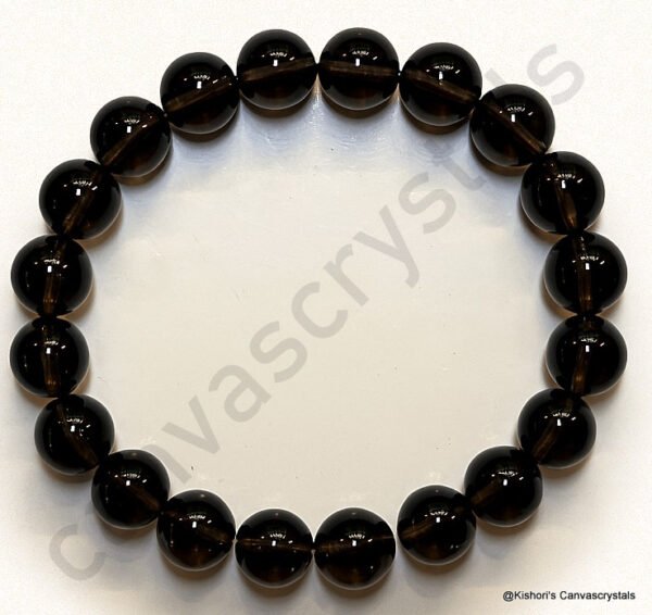 Natural Smoky Quartz Clarity Series Bracelet – 10mm Beads, Mind-Body-Soul Bracelet - Image 2