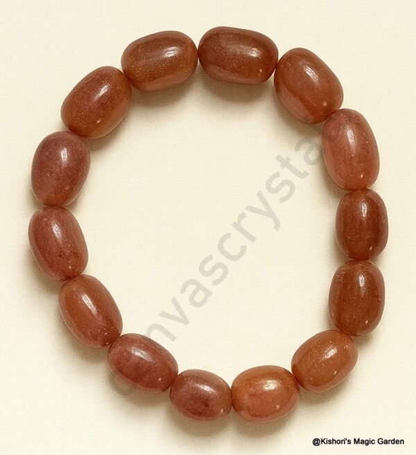Strawberry Quartz Tumbled Bracelet series– Love, Vitality & Inner Joy for Mind, Body and Soul - Image 2