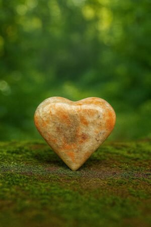 Natural Sunstone Heart – Collectible Gemstone