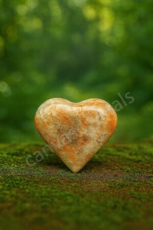 Natural Sunstone Heart – Collectible Gemstone