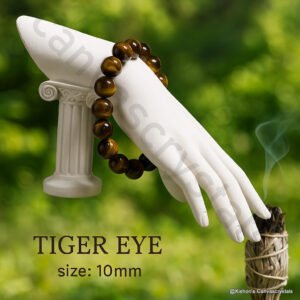 Tiger Eye Bracelet – 10 mm Beads | Confidence & Protection Crystal, Mind-Body-Soul Bracelet