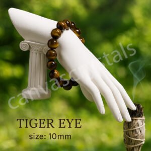 Tiger Eye Bracelet – 10 mm Beads | Confidence & Protection Gemstone, Mind-Body-Soul Bracelet