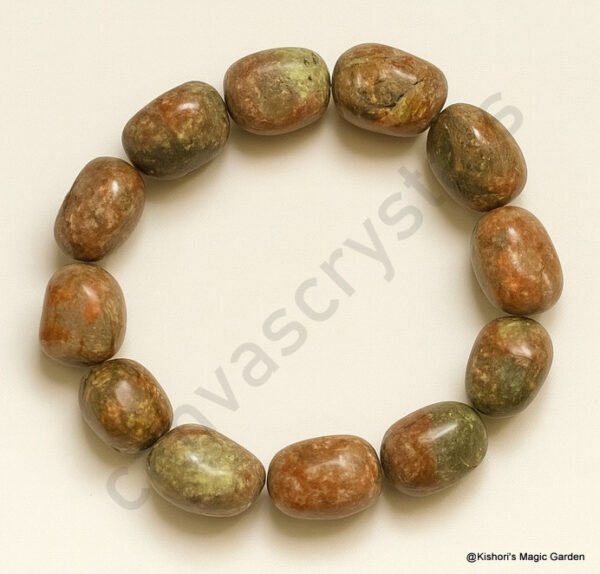 African Unakite Tumbled Bracelet – Natural Harmoniser & Style in One - Image 2