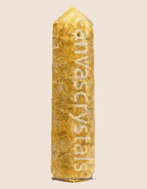 Citrine Gemstone tower. Standing 4 inches tall, this 68 g, Natural Mind, Body, Soul Collection