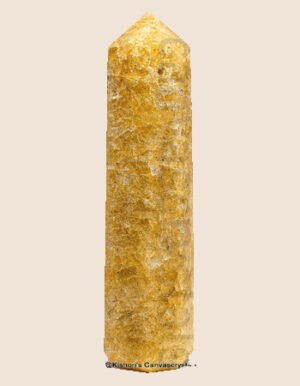 Citrine Gemstone tower. Standing 4 inches tall, this 68 g, Natural Mind, Body, Soul Collection