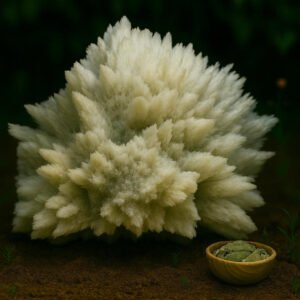 White Scolecite & Green Apophyllite (cubic formations-backside) Natural Raw Natural Mind, Body, Soul Collection , 560gms