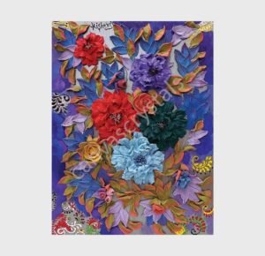 Nurtured Peonies – Volumetric 3D Floral Sculpture Painting (15” x 17”), mind-body-soul collection