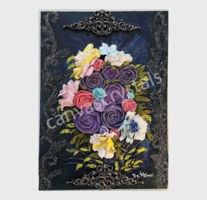 Ranunculus & Peonies 3D sculpture art (18x13 inches)