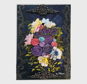 Ranunculus & Peonies 3D sculpture art (18x13 inches)