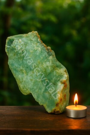 Natural Moss Green Agate Raw Cluster (368g) – ethically sourced collectible