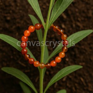 Carnelian 8mm Natural Gemstone Bracelet | CanvasGemstone
