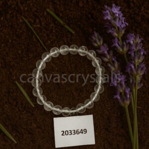 Clear Quartz Bracelet, 8mm with certificate