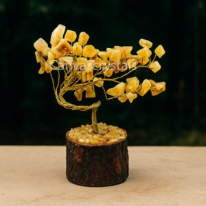 Golden Quartz Stone Tree (200 beads, 4–5 inches)