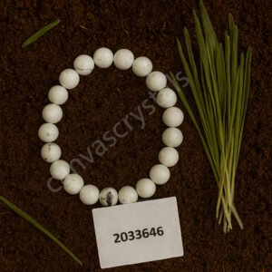Howlite Bracelet, 8mm with certificate
