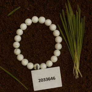 Howlite Bracelet, 8mm with certificate