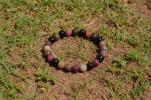 Natural Pink Tourmaline, certified A+ quality 8mm Round Beads' Bracelet – Mind, Body & Soul Serenity Series Gemstone Bracelet