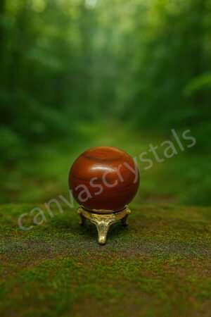 Red Jasper Sphere – Natural Polished Collectible with stand