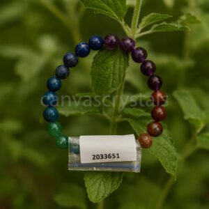 Seven Gemstone Energy Balancing Bracelet, 8mm with certificate