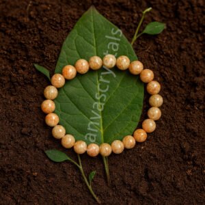 Sunstone Gemstone Bracelet – Natural, Certified, 8 mm Round Beads