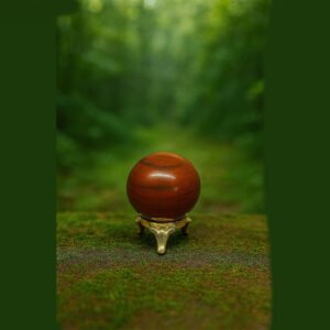 Red Jasper Sphere – Natural Polished Collectible with stand